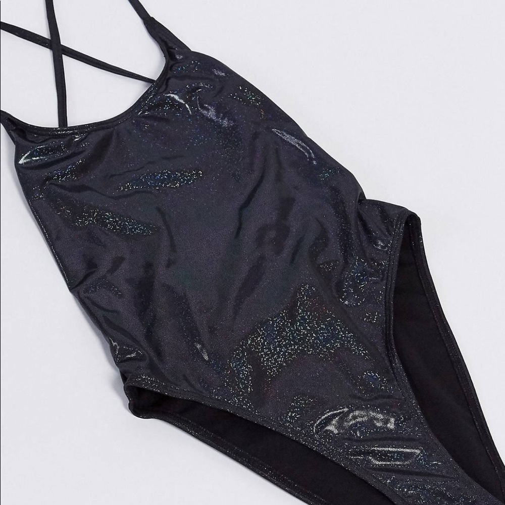 NWT one piece shiny swimsuit
